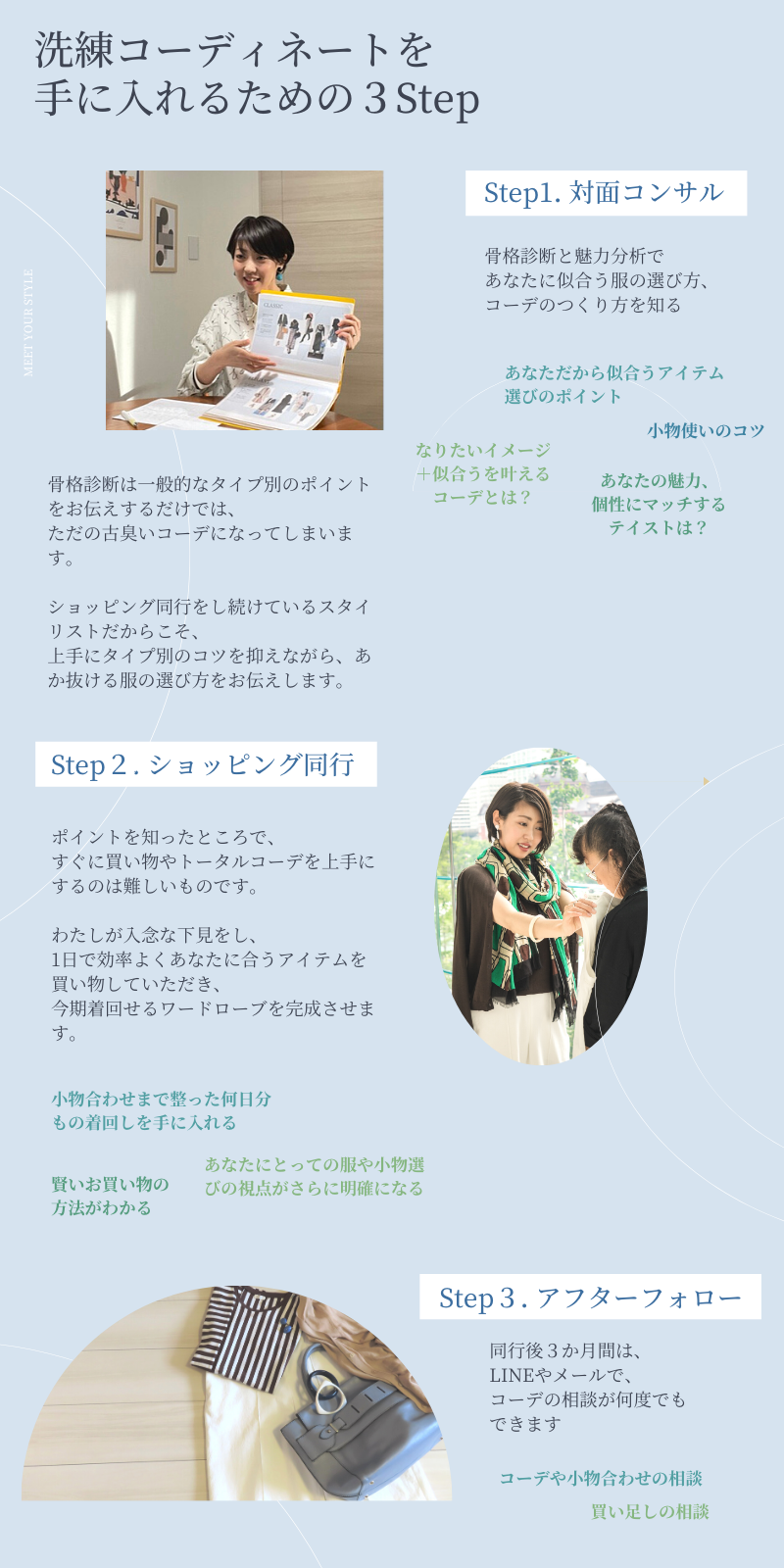 洗練コーディネートを手に入れるための3ステップ